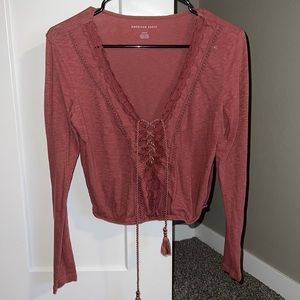 Rustic colored American Eagle long sleeve top